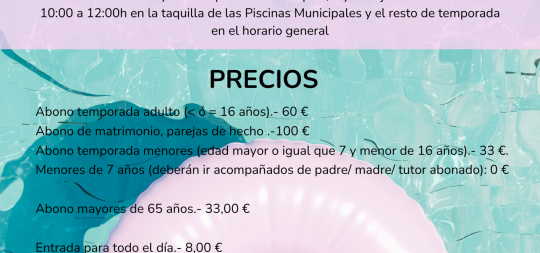 Imagen de la noticia: Nueva temporada de piscinas 2026